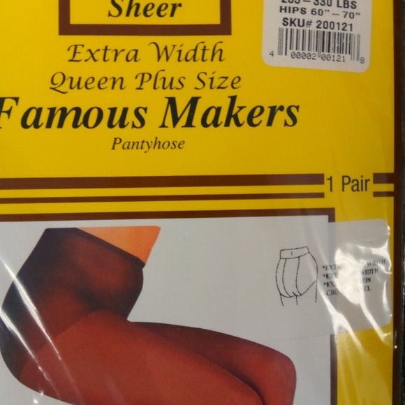 10 Pair Famous Makers Pantyhose Suntan sz 5X-6X - Picture 2 of 3
